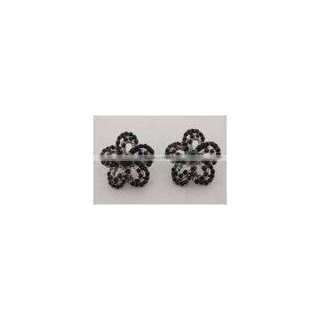 fashion flower stud earrings, crystal stud earring