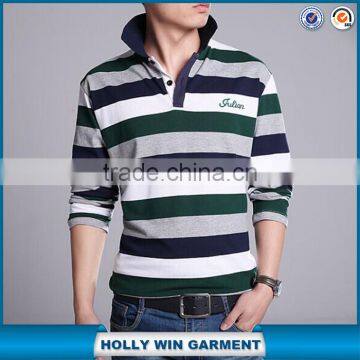 Wholesale Factory OME High Quality Long Sleeve Men Polo Shirt Custom Design photo-2