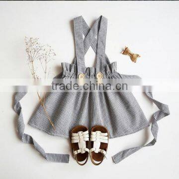New Designs 0-6 Years Baby Summer Frocks Designs Baby Girl Stripes Cotton Dress photo-2
