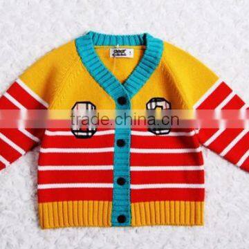 High Quality Kids Winter Sweater Boys Stripe Cardigan photo-2