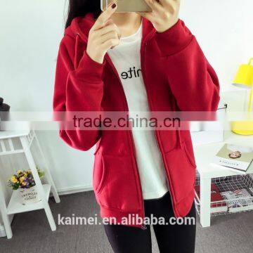 2017 Wholesale Beautiful Design Amazing Quality Eco-friendly Breathable Anti-wrinkle Cute 100%cotton Zipper Hoodie photo-2