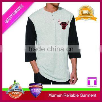 New Design 100% Cotton 3/4 Sleeve Hawaii Shirt , High Quality Wholesale Printing Custom Accepted photo-2