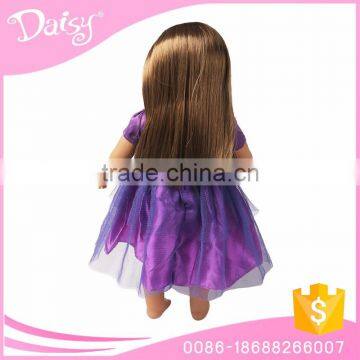 Custom 18 Inch Beautiful Doll Clothing Purple Tulle Skirt Dress photo-3
