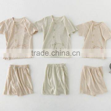 Wholesale Organic Cotton Baby t Shirt 2 Pcs in 1 Newborn Baby Clothes Clothing Set photo-5