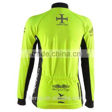 BEROY Custom Cycling Jersey Original, Neon Green Long Sleeve Cycling Clothing Set With Fleece Lining photo-3