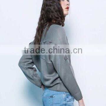 2017 Fashionable High Quality Back Design Custom Knitted Sweater With Best Price photo-2