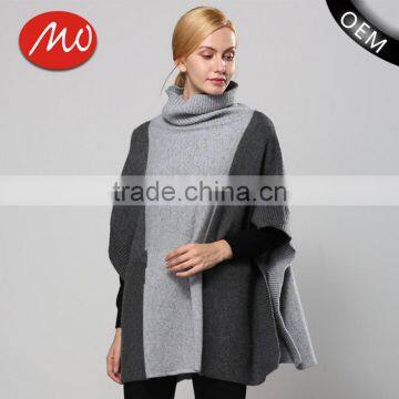 Womens Free Crochet Knit Turtleneck Sweater Pattern Poncho With High Quality