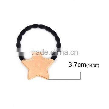 Zinc Based Alloy DIY Resin Mold For Jewelry Making Hair Ties Pentagram Star Gold Plated & Black photo-2