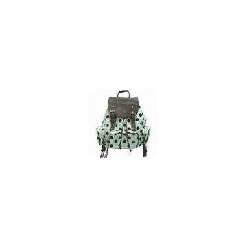 Round Dot Stylish Ladies Canvas Backpack Satchel For Weekend Hiking