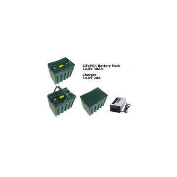 12V 40Ah LiFePO4 battery pack