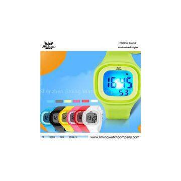 Supply Colorful OEM Silicone Strap LED Women Watches in China