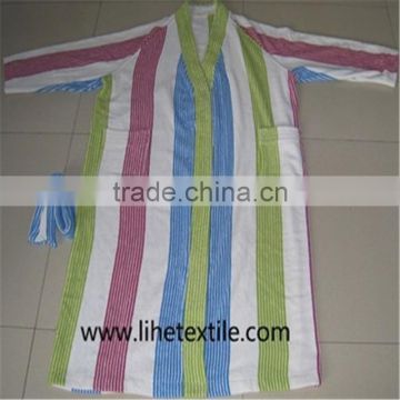 Reactive Print Bath Robe 100% Cotton Velour And Loop Robe