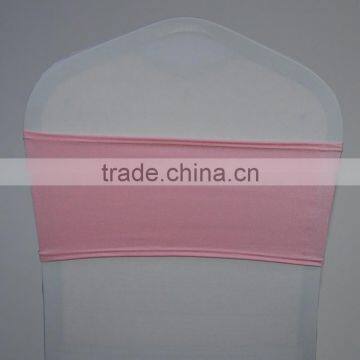 Cheap single layer pink spandex chair sash for chair cover