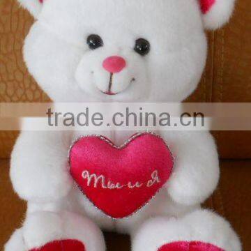 20cm sitting soft plush animal toy teddy bear with bow