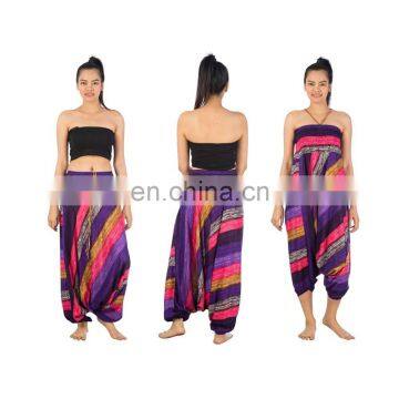Thick Stripes Harem Yoga Jumpsuit Dance Hammer Summer Trousers Pants photo-4