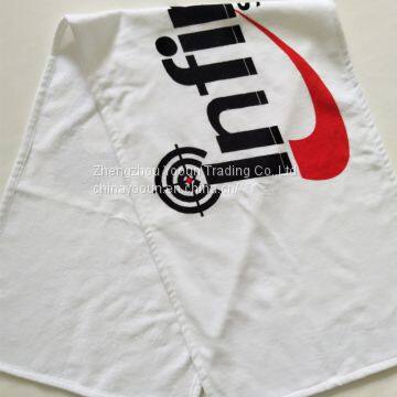 Wholesale 35x110cm pure cotton white active printing sport towel