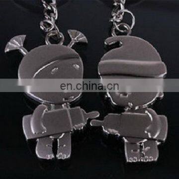 Fashion New Design Cartoon Kids With Milk Bottle Lovers Keychain Couple Valentine's Day Gift