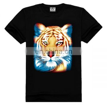 Tiger print 100 cotton bulk t-shirt,factory direct wholesale t-shirt