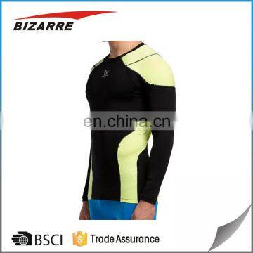 Custom fitness lycra wholesale men active clothing compression t shirt gym wear