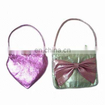 Custom clients own design shining fabric handbag for girls