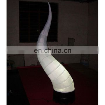 Inflatable ox horn with light bulb for advertising display