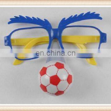 Plastic spectacles toy, kids party goofy football nose glasses toy