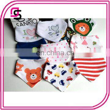 Hot selling wholesale trendy unisex soft cotton baby bandana bib