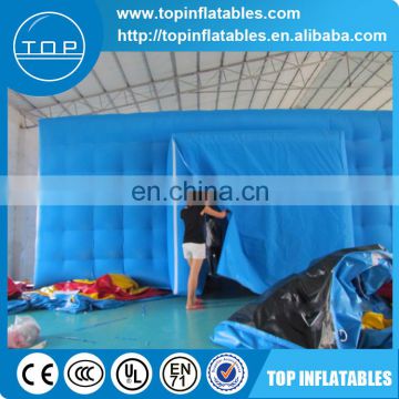 Blue inflatable bubble lodge tent