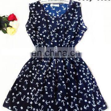 2016 Spring Summer Autumn Women Casual Bohemian Style Floral sleeveless A-line Printed Beach Vestidos Dress