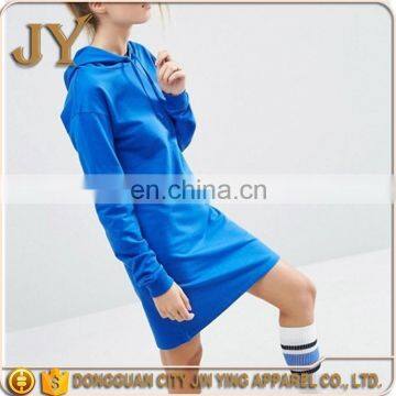 Dongguan Apparel Factory OEM Design Plan Women Long Style Cotton Hoodies Shirts Dresses Jersey Dresses photo-4