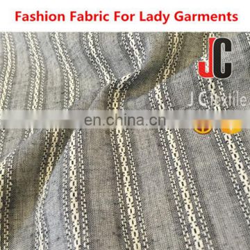 JC-M12450 Yarn dyed cotton jacquard vintage fabric cotton garment textile