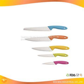 5pcs Cutting Board Plastic Handle Kitchen Knife,chefs Knives photo-2