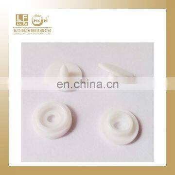 plastic snap button in milky white color