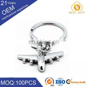 wholesale airplane shape key chain rings bulk