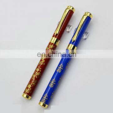 promotion gift good quality pattern metallic color Metal roller pen