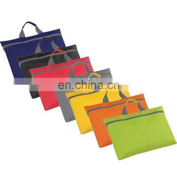 customized printing grocery tote shopping bag with exterior zipper pocket BAG060