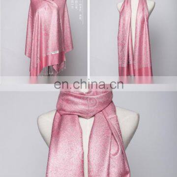 Cashew Flower With Wire Line Viscose Jacquard Pashmina Shawl & Scarf 70*180cm Add 2*10cm Fringe Good Quality photo-2