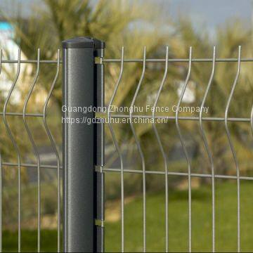 PVC Coated or Powder Coated Triangle Bend 3D Welded Wire Mesh Fence Sale