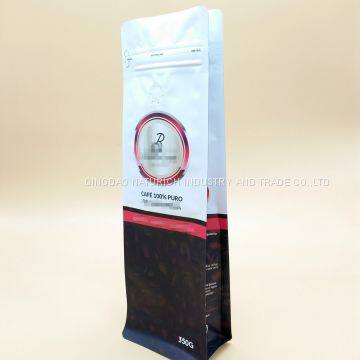 Square Bottom Food Bag Coffee Packaging with Zipper Bag