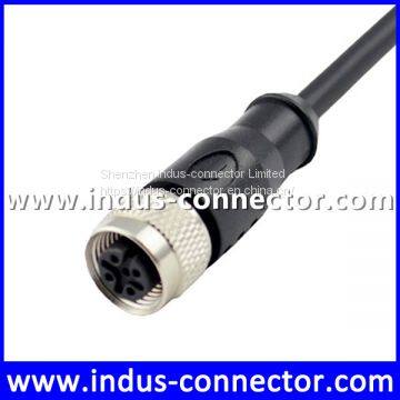 Uderwater 2M M12 4 pin female aerial cable for industry