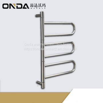 Wall mount heated towel warmer for bathroom used