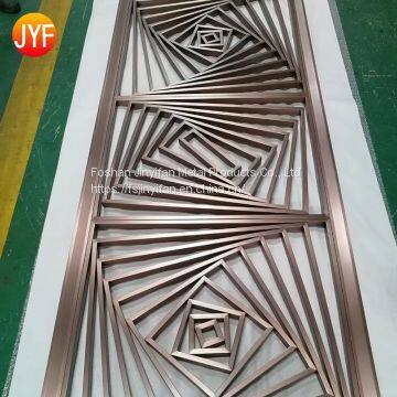 Foshan Manufactroy Interior Door Screen Stainless Steel Room Divider Partition Architectural Design