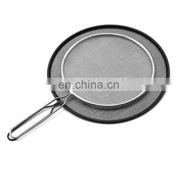 Stainless Steel Splatter Screen Stainless Steel Mesh Frying Pan Grease Screen photo-5