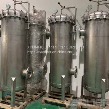 Stainless steel bag filter for industrial wastewater