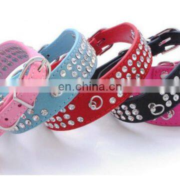 Three Rows Diamonds Pet Collar Leash Training Dog Pulling Rope Pet Neck Chain Pet Supplies photo-7