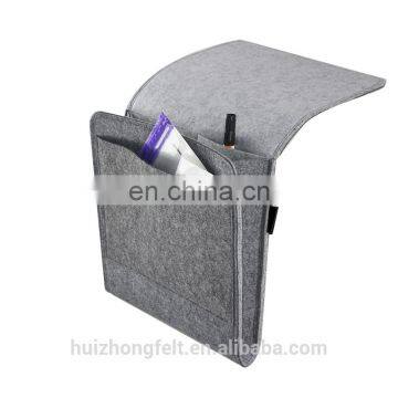 Black Green Color Bedside Caddy Organizer Felt Holder Bag photo-7
