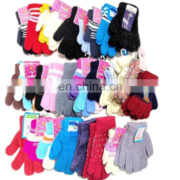 Cheap Kid Glove warm knitted Magic gloves  colorful  Mittens for student kids glove knitted kids winter gloves