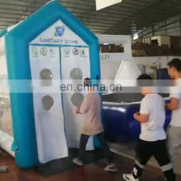 Portable pop up decontamination sterilizer fog Inflatable disinfection tunnel room with ultrasonic humidifier for wholesale