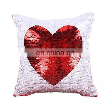 Amazon Top Seller 2019 Lovely Heart Pattern Sequin Decorative Cushion/pillow photo-2