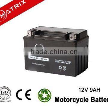 Rechargeable 12v 9ah motorcycle battery